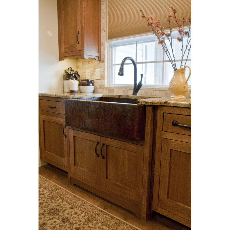 33'' L Single Bowl Copper Kitchen Sink