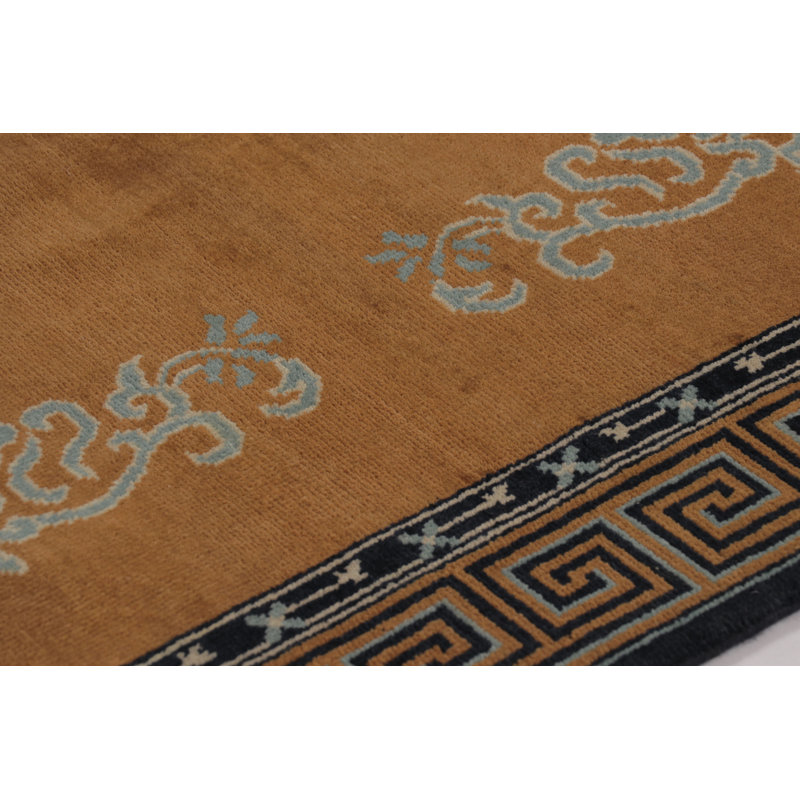 Art Deco One-of-a-Kind 3'9X3'9 Hand Knotted Area Rug