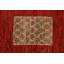 Tapis décoratif en laine rouge de conception unique 6 pi x 7 pi 7 po noué à la main New Age