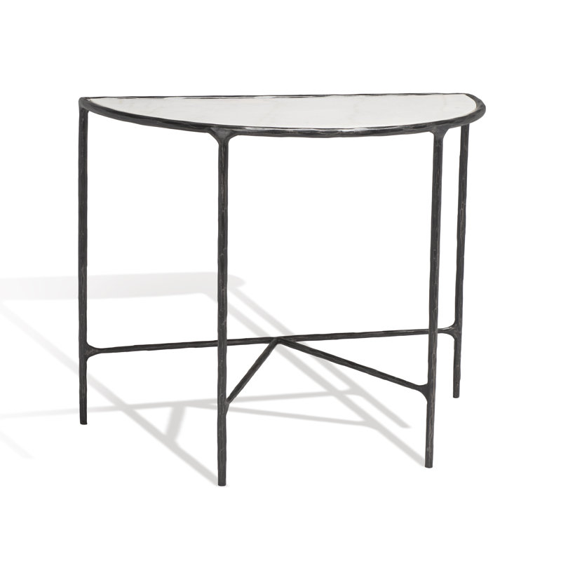 Console Evelynn, Marbre blanc, Noir, noir, noir, noir