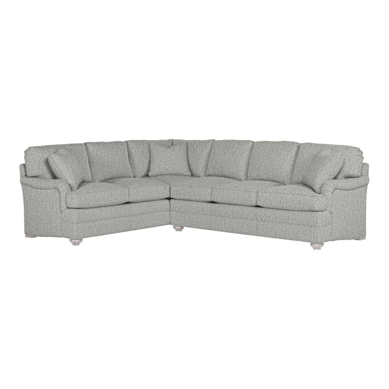 American Bungalow 2-Piece East Lake L- Sectional, Tarbee Dove, Dove Gray