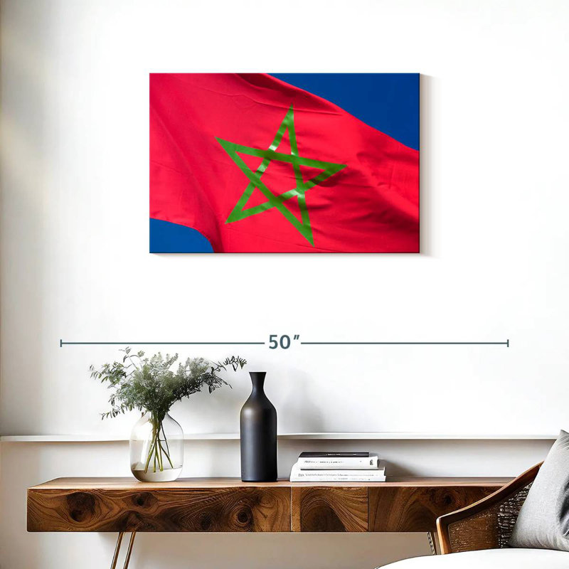 Drapeau marocain, H 20 po x l 30 po
