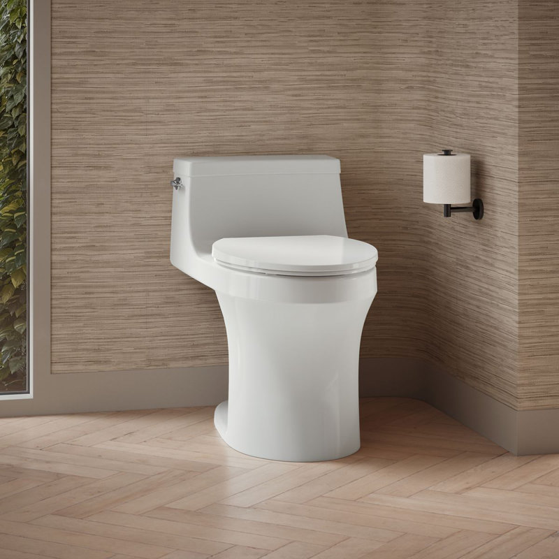 Toilette ronde une pièce San Souci ™ à économie d'eau de 1,28 GPF (siège non inclus)