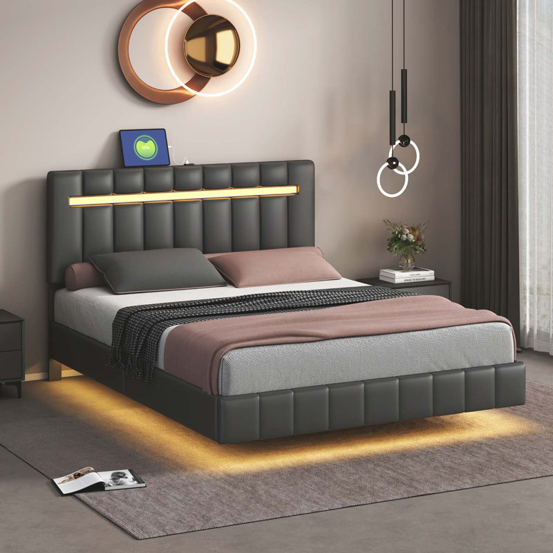 Imca Upholstered Bed, Queen, Black