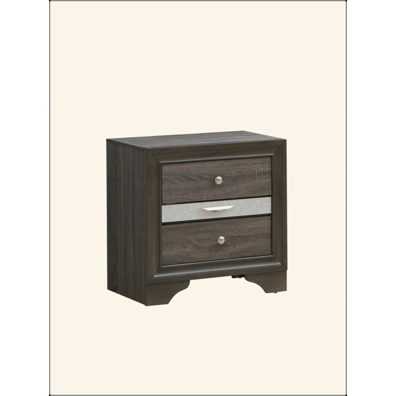 Table de chevet élégante et pratique pour rehausser la chambre à coucher, Gris