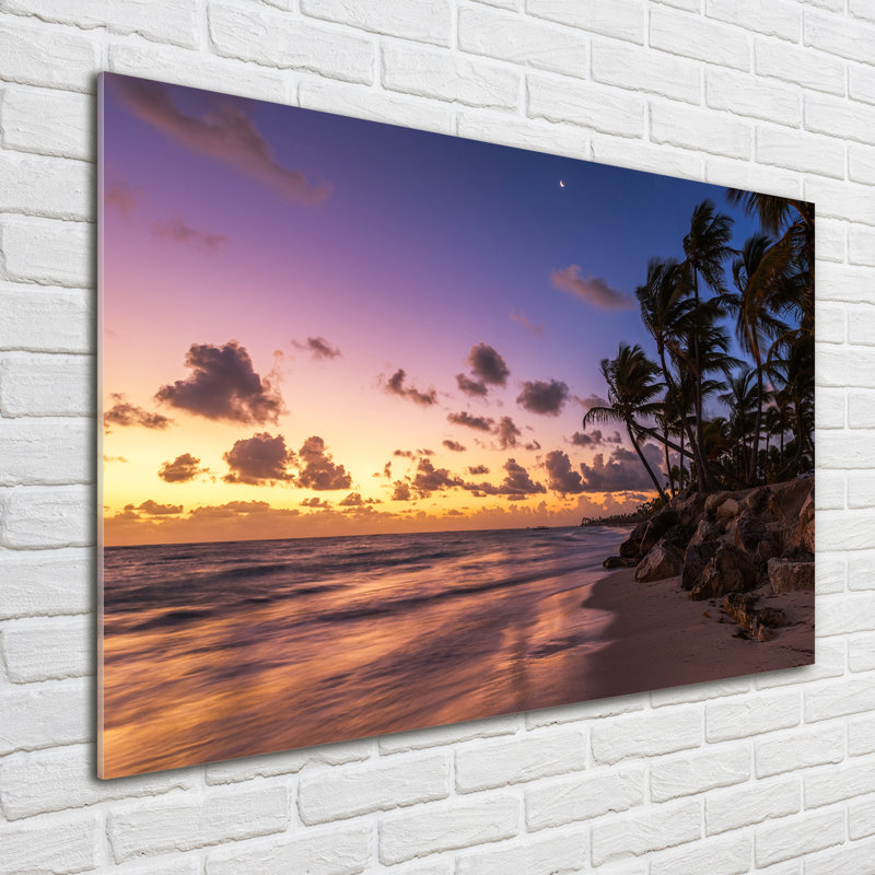 West On The Beach - No Frame Print on Glass