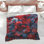 Red Blue Floral Composition Comforter