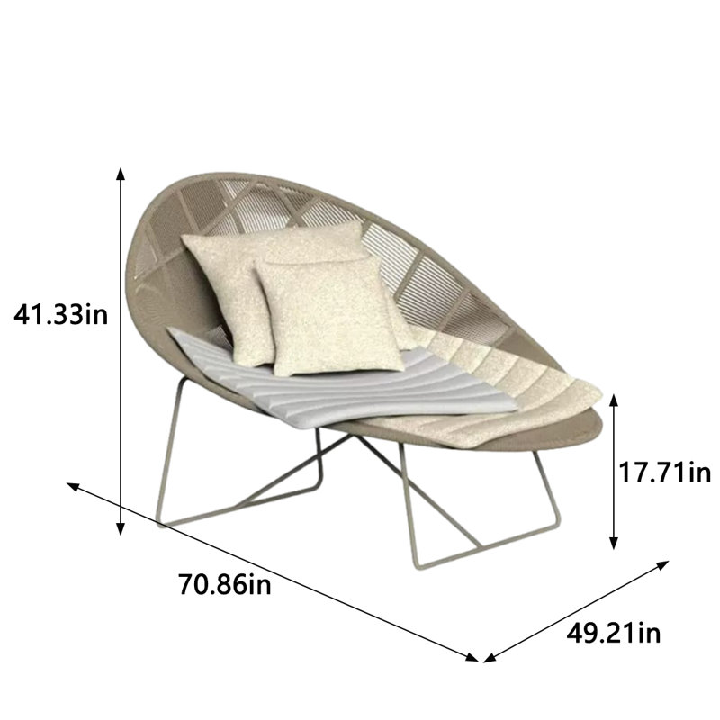 Chaise longue d'extérieur en tissu