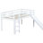 Twin Low Loft Bed with Slide & Ladder, Safety Guardrails, Rubber Wood - Space-Saving Kids Bed, Durable and Sturdy Design-380179019