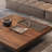 Walnut Solid Wood Square Coffee Table-1729114370