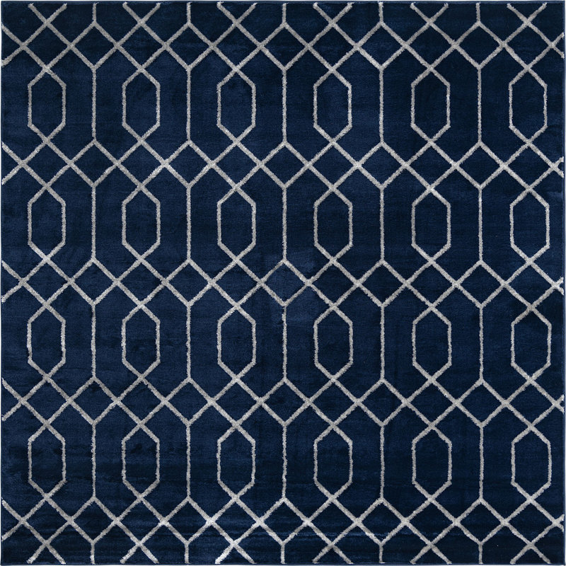 Geometric Indoor Rug, Square 7'10"