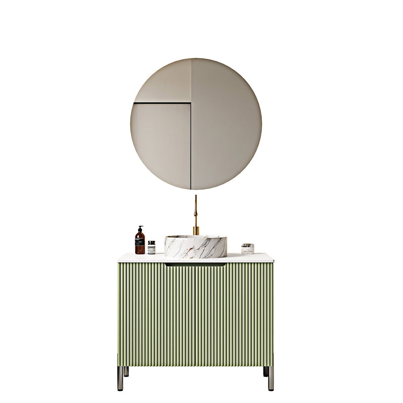 Freestanding Bathroom Vanity With Sink, Light Green