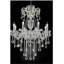 Luminaire suspendu 37 DEL en cristal argent 37 pouces Elizabeth