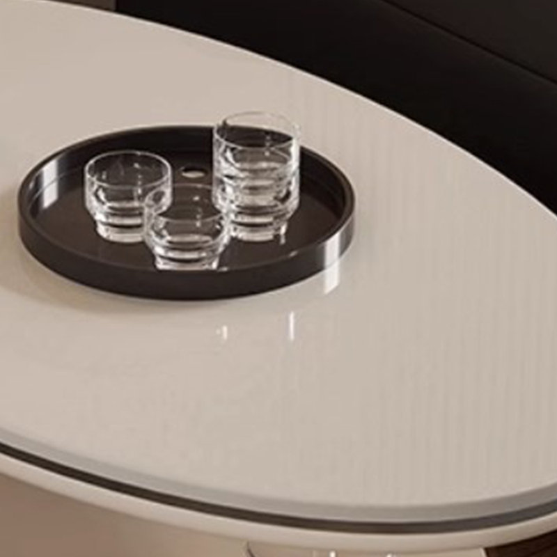 Light luxury design with wheel coffee table, Silver