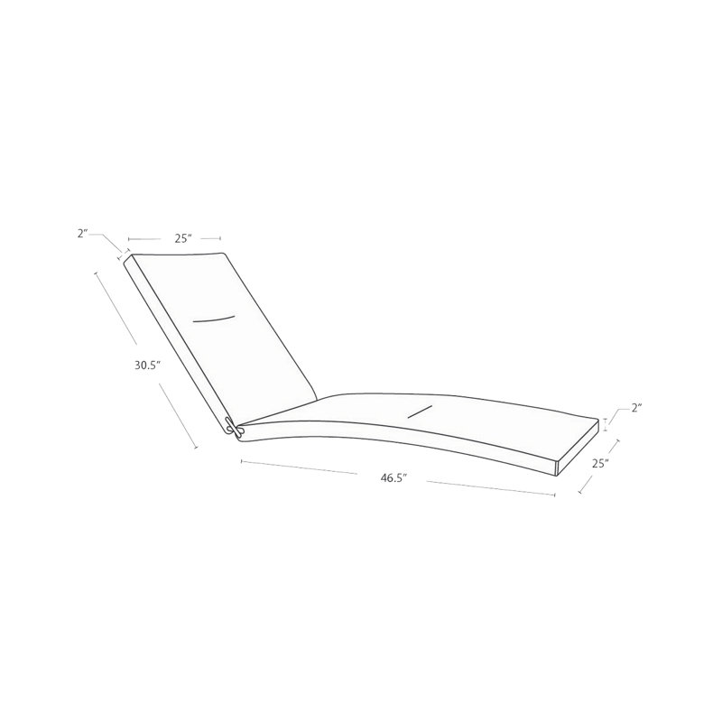 Sunbrella® Premium Outdoor Chaise Lounge Cushion, Spectrum Dove Sunbrella® Plainweave