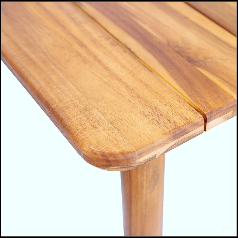 Table de salle à manger d'extérieur en bois d'acacia Visola 79L, durable et élégante pour les repas et les rassemblements Alfresco.