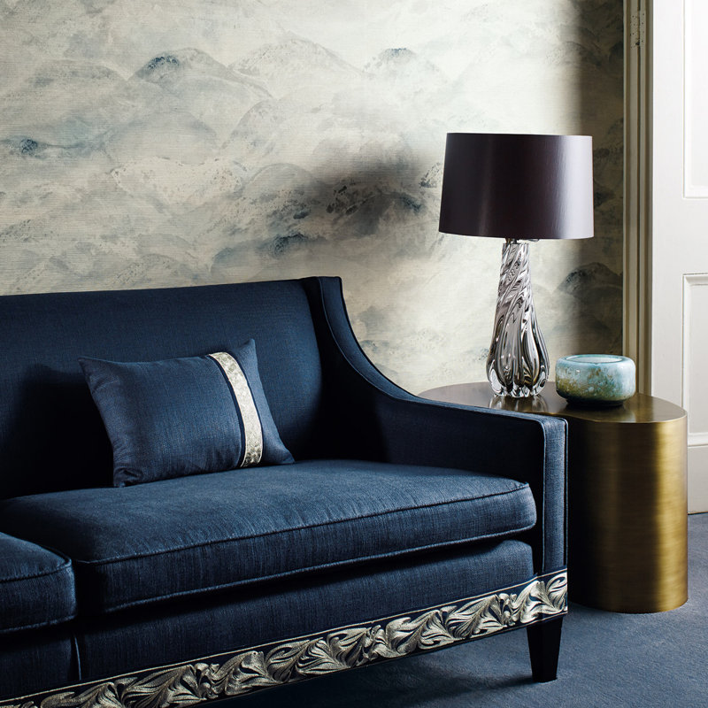 Sansui Wallpaper, Indigo Wash