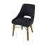 Chaise courbée Claxton - gris graphite / pacane chaude-130615972