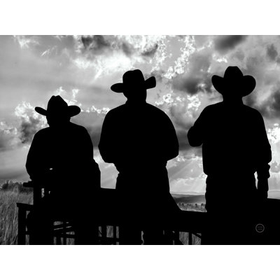 Three Cowboys par Nathan Larson - reproduction d'art sur toile tendue