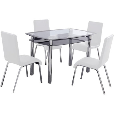 Ensemble de 4 chaises de salle à manger en similicuir Modern