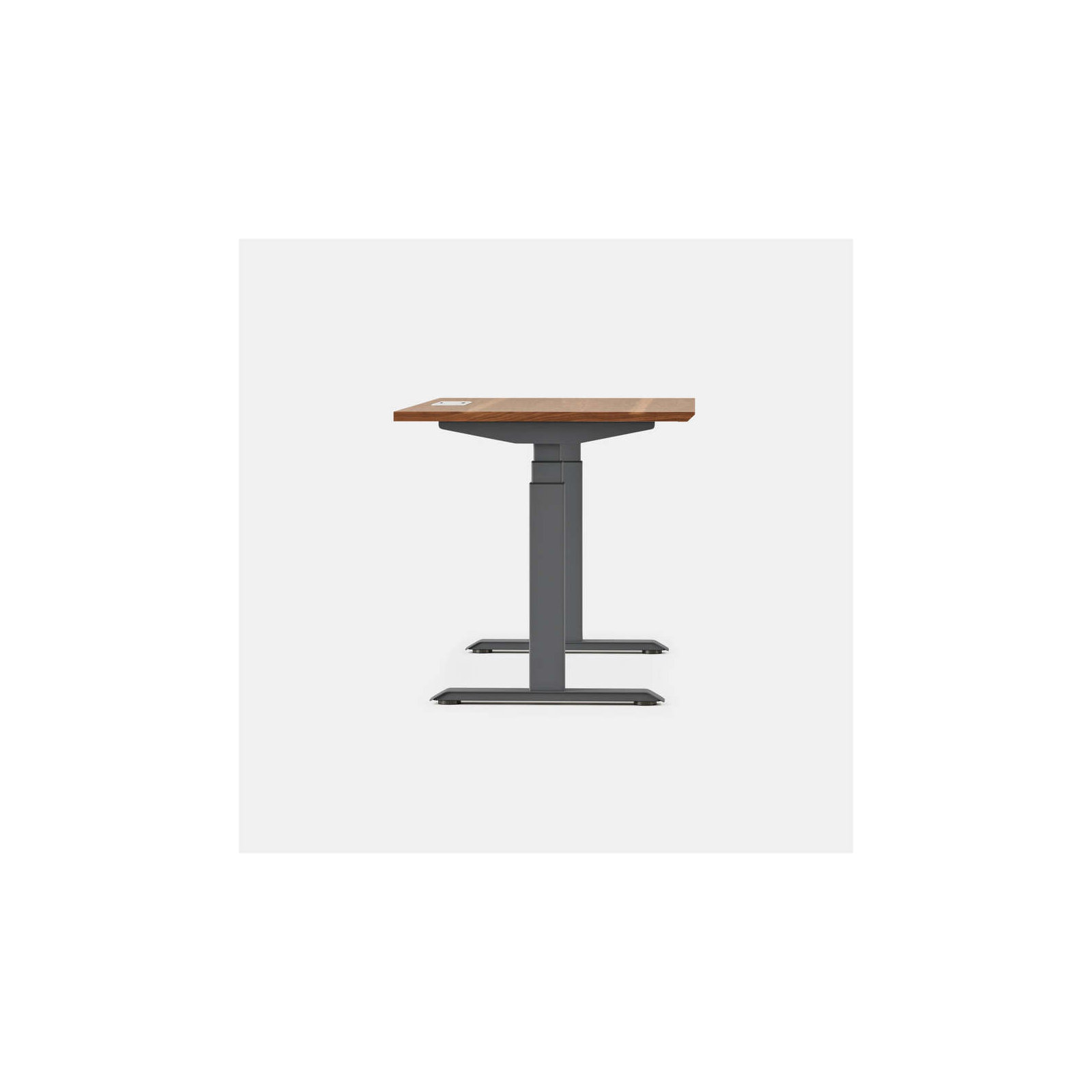 Standing Desk, 52" H x 60" W x 30" D, Charcoal, Walnut