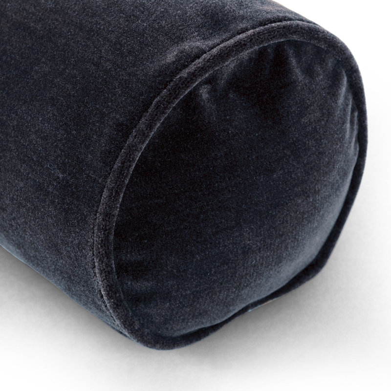 Bridger Viscose Blend Bolster Pillow Cover & Insert, Monte Navy, Bolster 8"H x 20"W