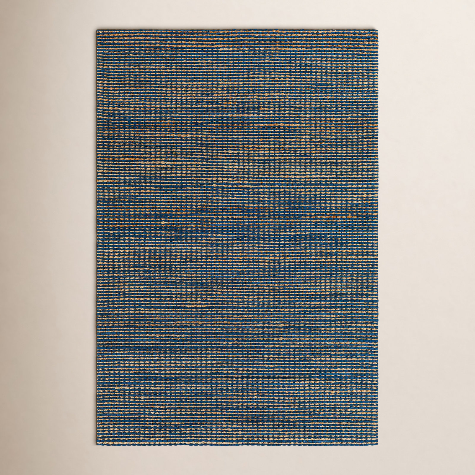 Isolde Handmade Navy/Brown Rug, Rectangle 8' x 10'