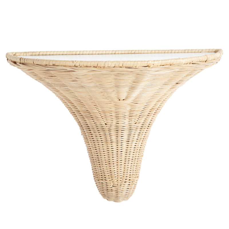Amanda Lindroth Baytree Wicker Bracket, Cream/White