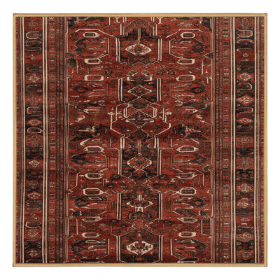 Tapis brun lavable à la machine