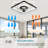 Denelda 20 Inch Modern Low Profile Flush Mount Ceiling Fan with Lights, DC Motor Dimmable LED Light Ceiling Fan