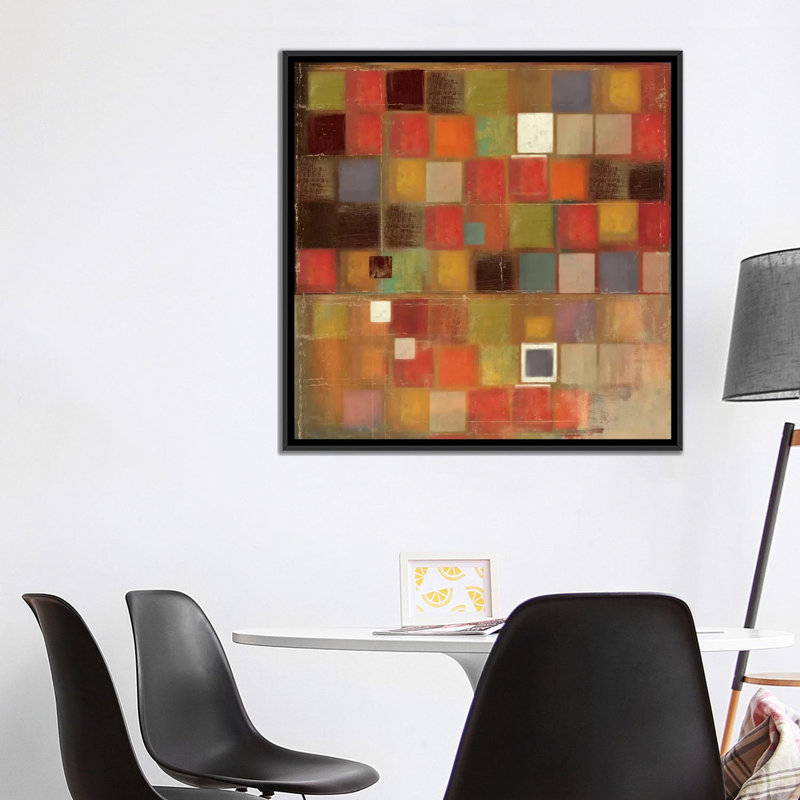 « diversifiéed », reproduction sur toile, H 18 po x l 18 po x P 1,5 po, Pas de tapis, Toile avec cadre noir