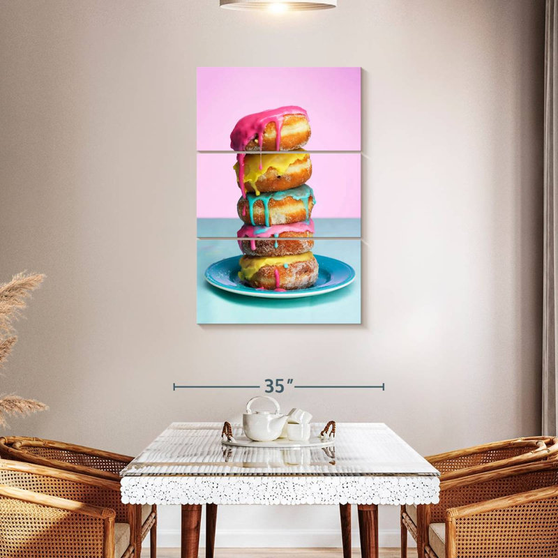 Yarlin Frosted Doughnut Stack, 45" H x 28" W