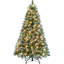 Arbre de Noël artificiel givré décoré de pommes de pin-1159597728-1165044875