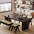 Black Rectangular Solid Wood Writing desk-1041498860