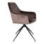 47cm H Velvet Upholstered Massivrücken Armchair