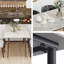 Funke Stone Top Metal Base Dining Table-1888359446