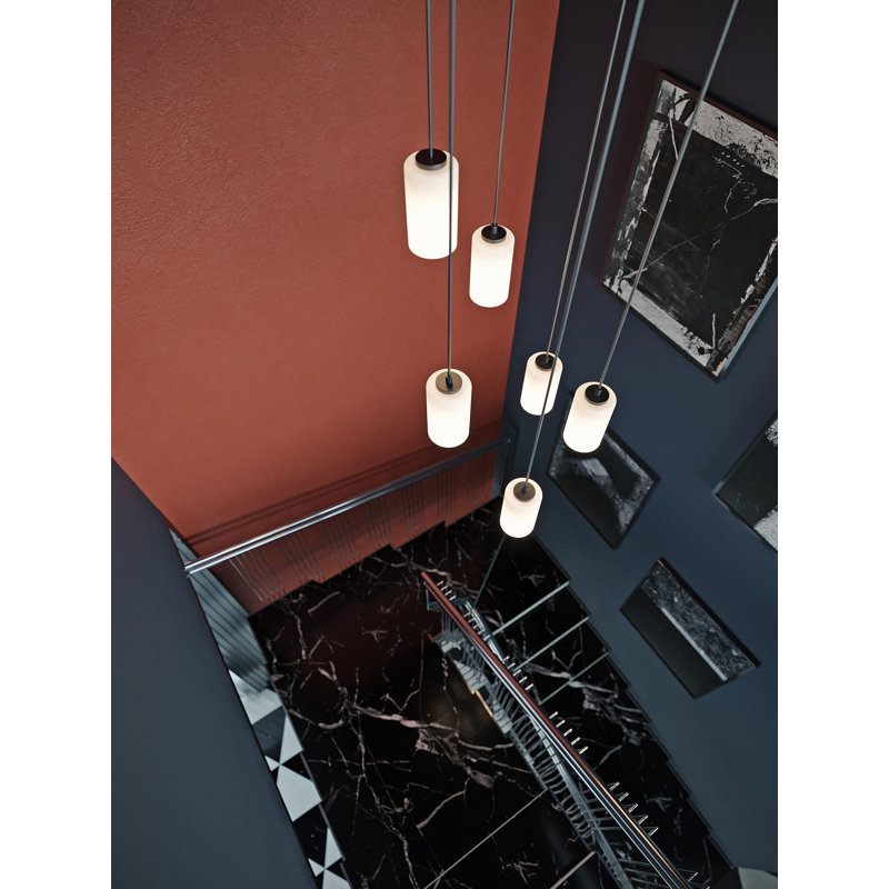 Leo 6-Light Round Pendant - 120V - 60W, Black