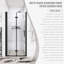 Porte de douche pliante en aluminium noir 36 po