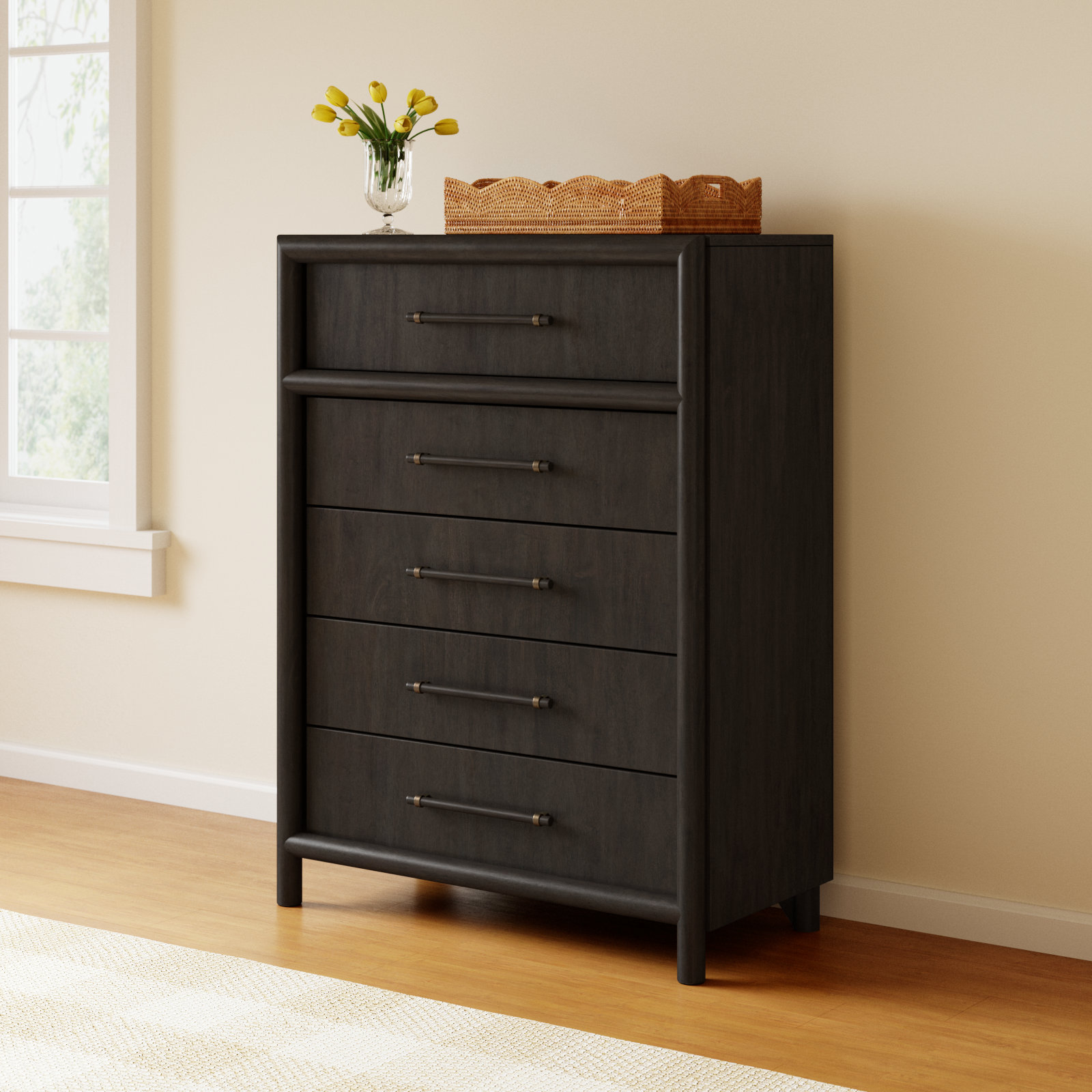 Colleen 5 - Drawer Chest, Basalt Gray