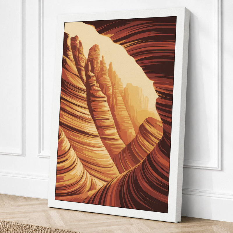 Folded Forms Abstract 1 Piece Wrapped Canvas Wall Art, 36x24 - 91.4 x 61.0 cm, White Border