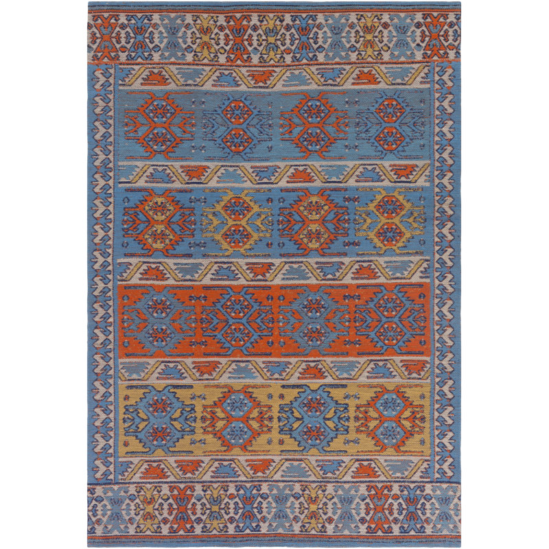 Sajal Feather Southwestern Indoor / Outdoor Rug, 9' x 13'