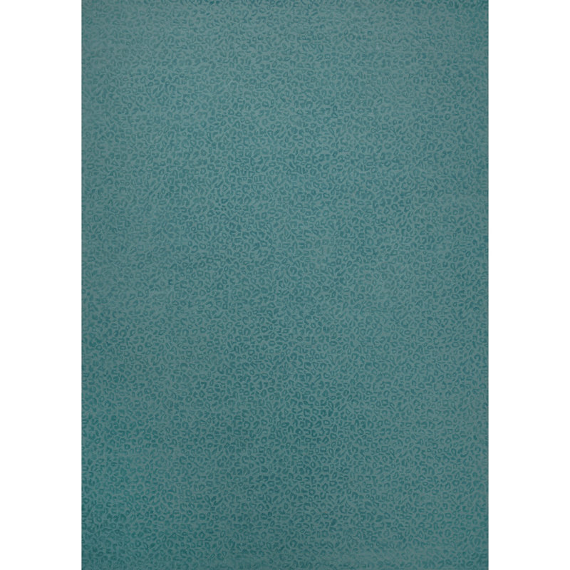 Leopardess Dusty Turquoise Hand-Tufted Responsible Wool Rug, Rectangle 10' x 14'
