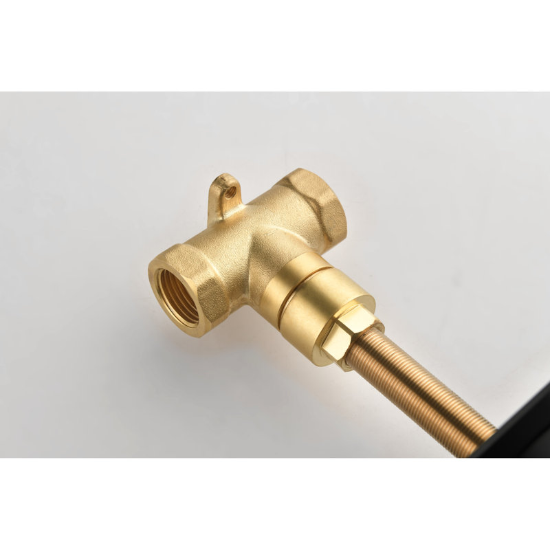 Valve de douche 3/4 "à contrôle de volume - fonte de métal, poignée réglable en laiton, fabrication, finition en métal noir mat