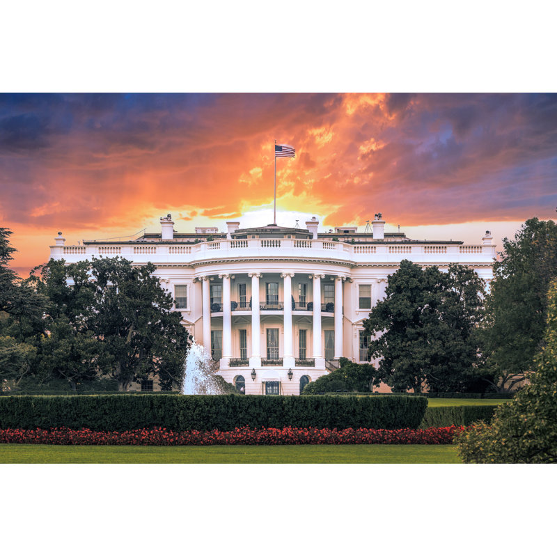 " The White House - Dramatic Sky ", 16" H x 24" W x 1.5" D