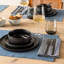 Ensemble de 4 napperons en tissu 100% lin-101293247