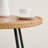 Patio Rattan Rock Slab Bar Table, Outdoor Round Small Bar Table For 4 People