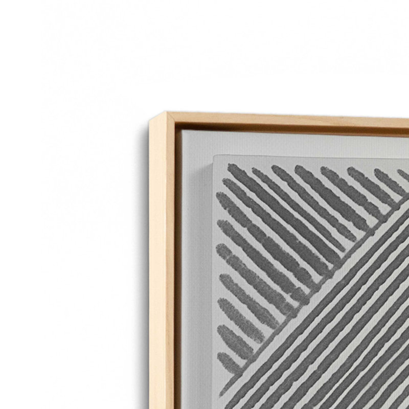 Linear Illusion I Rolled Canvas Print, American Maple Floater Framed, 24.75" H x 24.75" W x 1.75" D