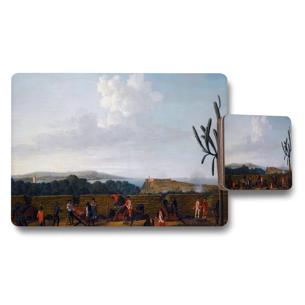 Historic Battlefield Landscape Placemats And Coaster Set Artwork