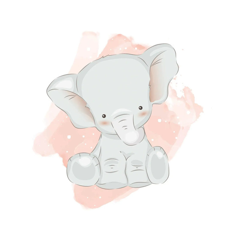 Baby Elephant Cute by Art Mirano - Wrapped Canvas Print, 30.48cm H x 30.48cm W x 1.91cm D