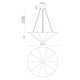 Kambria 3 Light Metal Geometric Chandelier